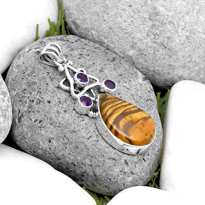 Natural Outback Jasper & Amethyst Pendant P-1095 SDP135666
