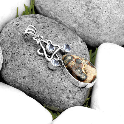 Natural Viper Skin Jasper & Tanzanite Pendant P-1095 SDP135673