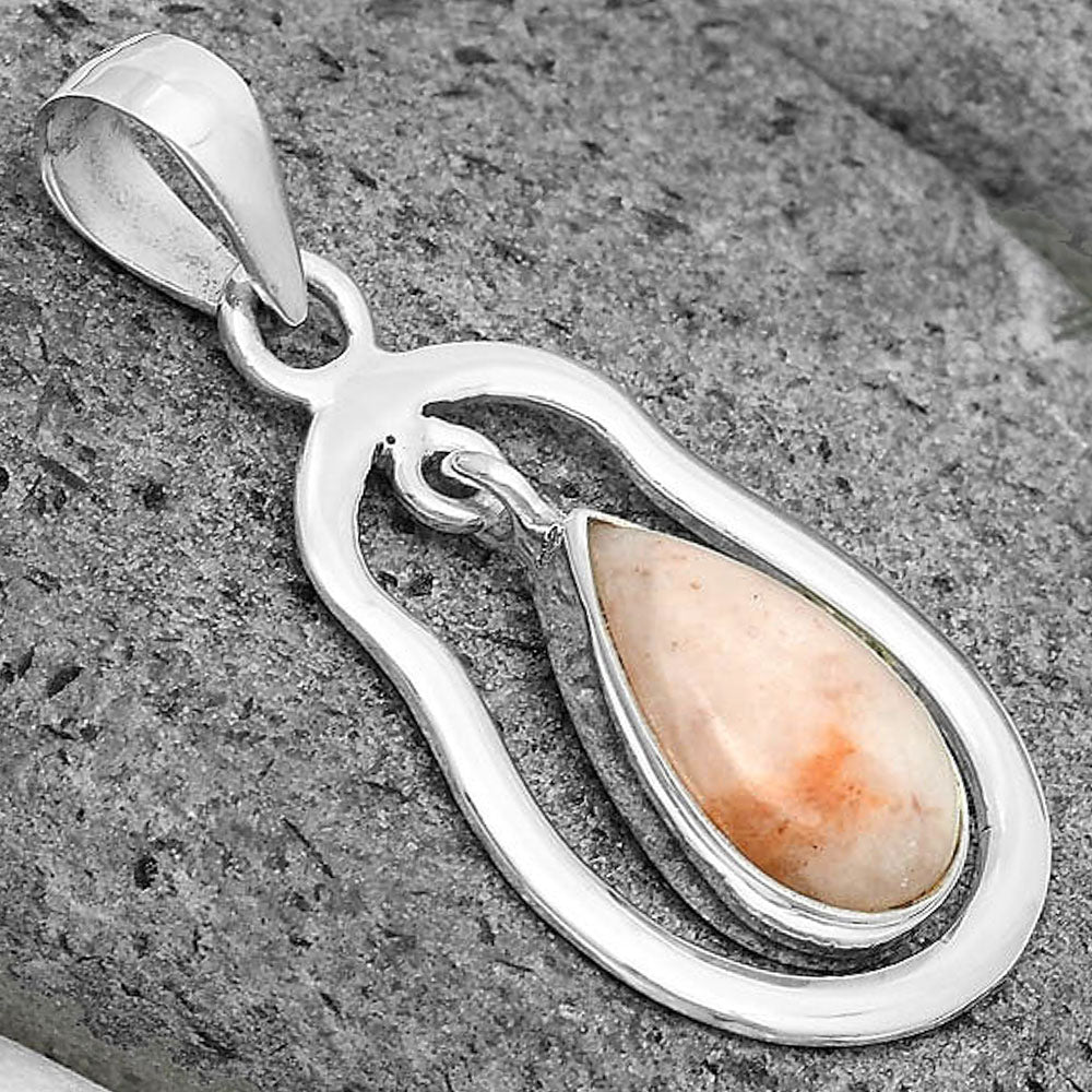 Natural Pink Scolecite Pendant P-1171 SDP135959