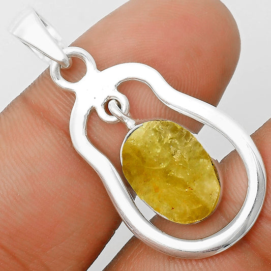Natural Yellow Scapolite Rough Pendant P-1171 SDP135966