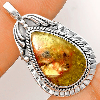 Natural Australian Prehnite Pendant P-1568 SDP135986