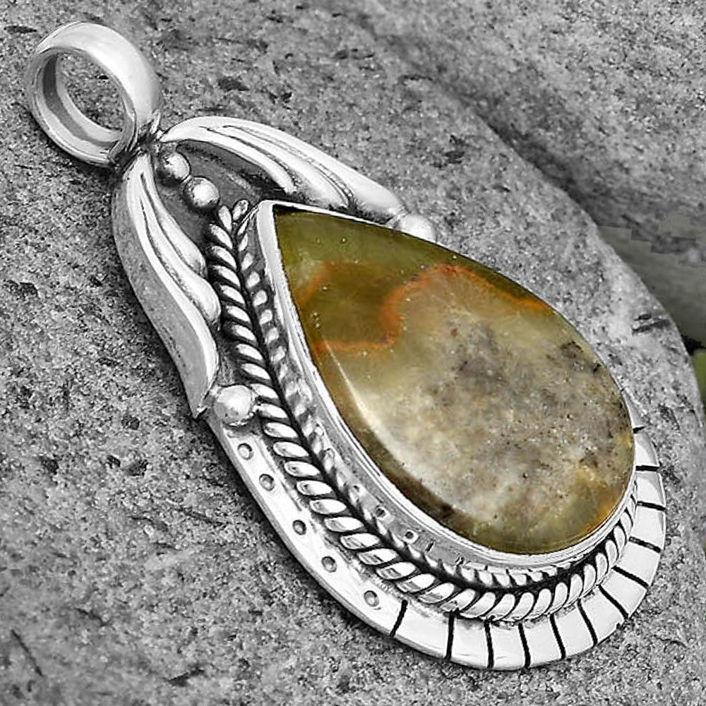 Natural Australian Prehnite Pendant P-1568 SDP135992