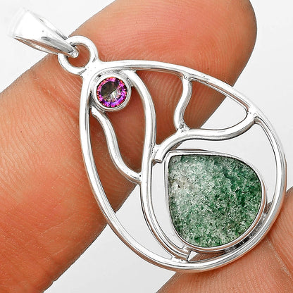 Natural Green Aventurine & Mystic Topaz Pendant P-1572 SDP136028