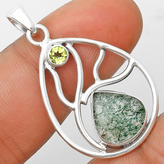 Natural Green Aventurine & Peridot Pendant P-1572 SDP136031