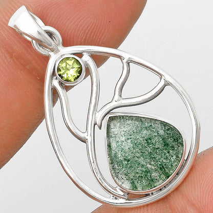 Natural Green Aventurine & Peridot Pendant P-1572 SDP136032