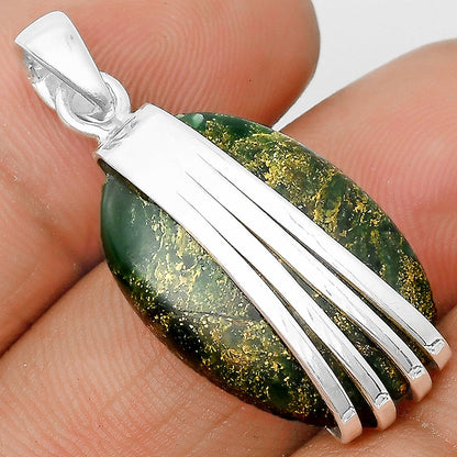 Natural Green Fuchsite Pendant P-1302 SDP136051