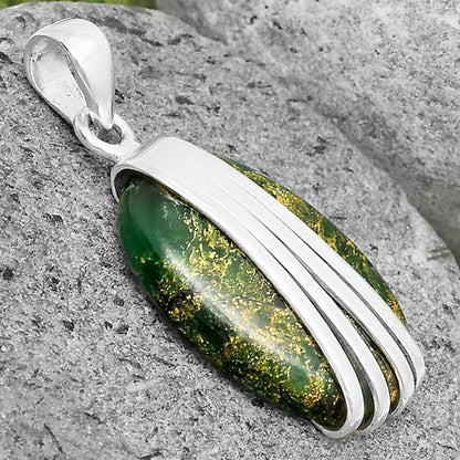 Natural Green Fuchsite Pendant P-1302 SDP136051