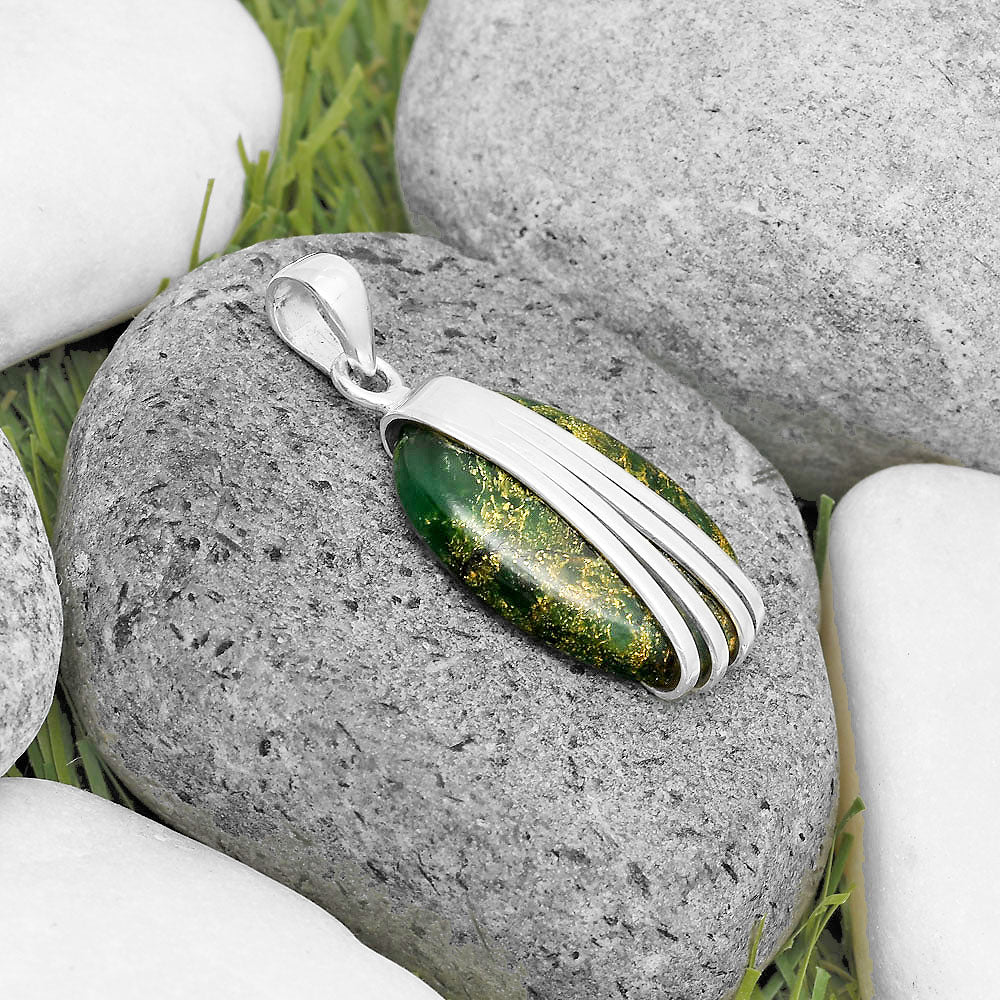 Natural Green Fuchsite Pendant P-1302 SDP136051