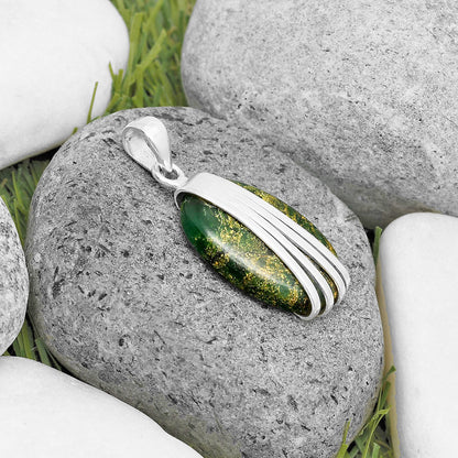 Natural Green Fuchsite Pendant P-1302 SDP136051