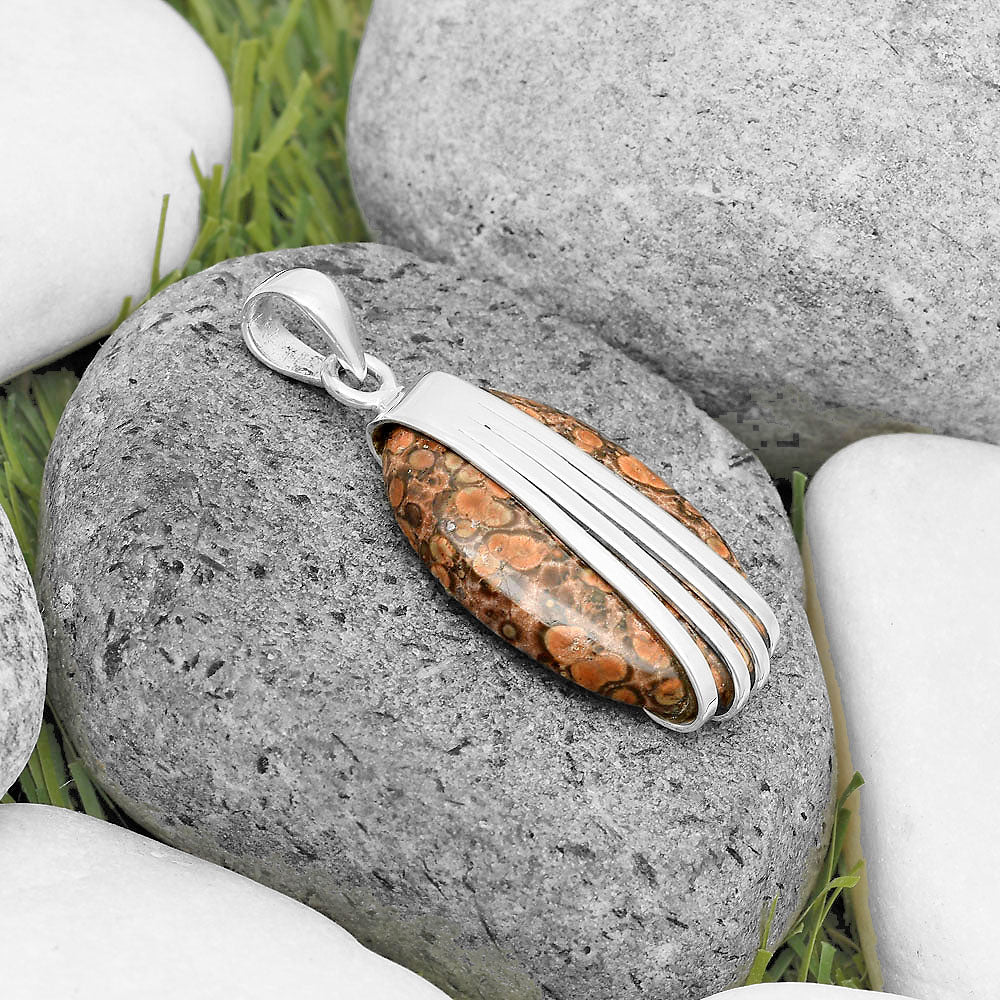 Natural Poppy Jasper Pendant P-1302 SDP136058