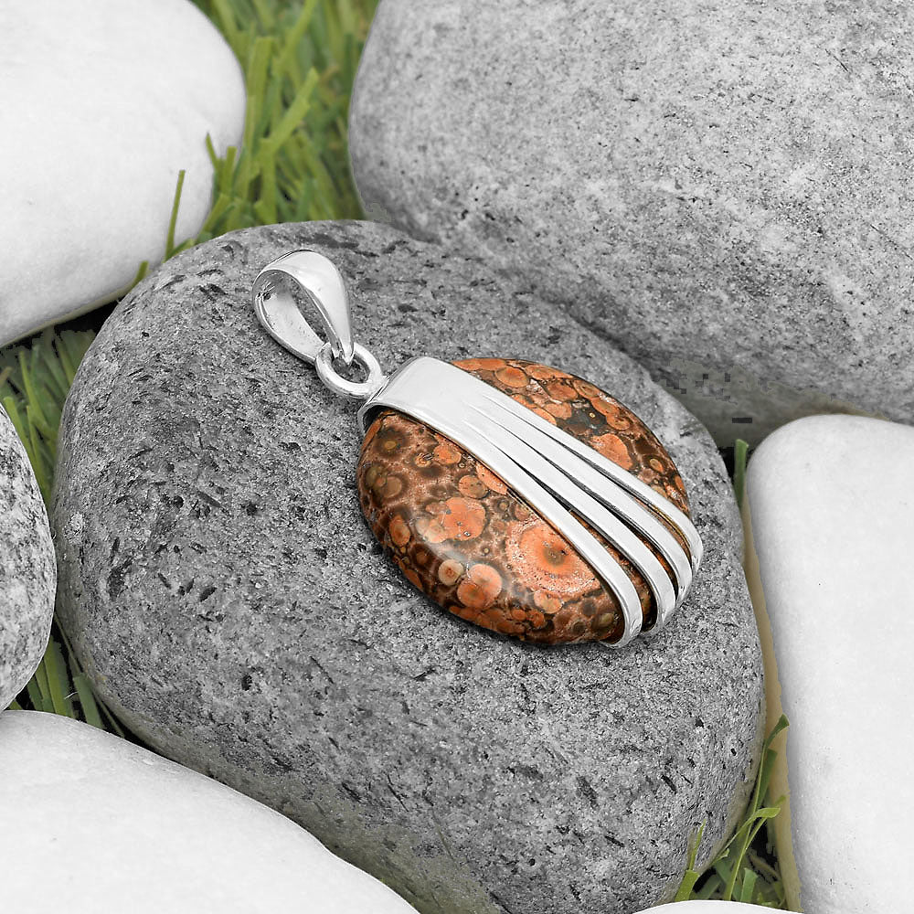 Natural Poppy Jasper Pendant P-1302 SDP136067