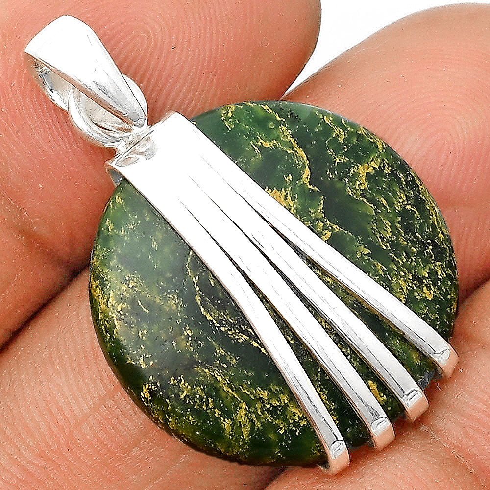 Natural Green Fuchsite Pendant P-1302 SDP136069