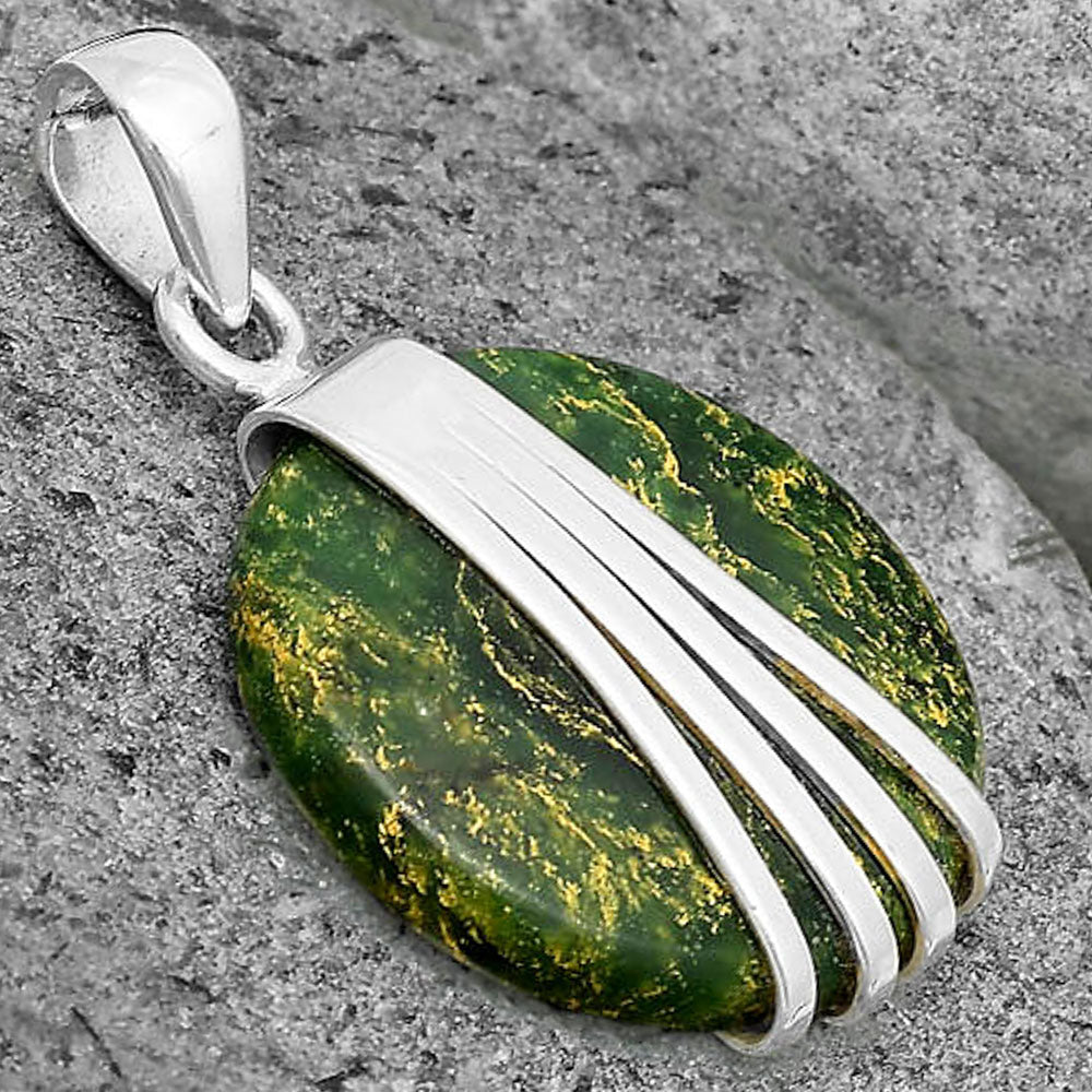 Natural Green Fuchsite Pendant P-1302 SDP136069
