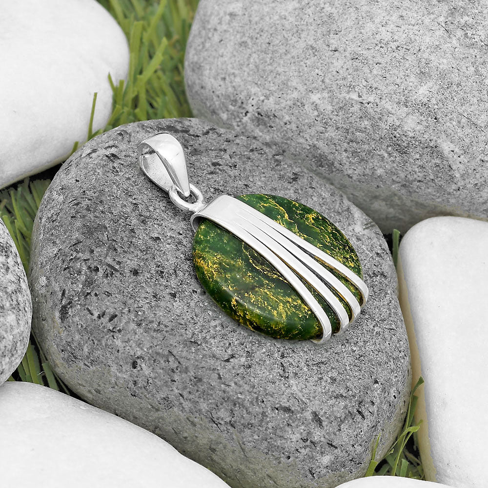 Natural Green Fuchsite Pendant P-1302 SDP136069