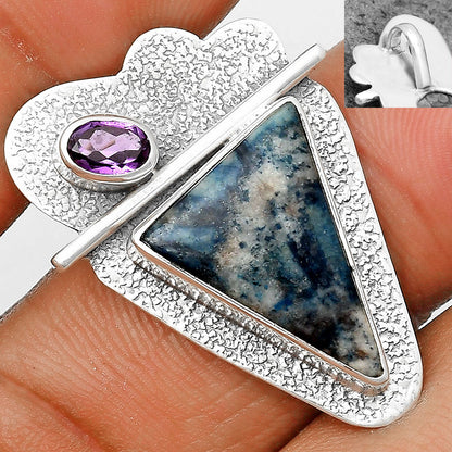 Blue Scheelite - Turkey & Amethyst Pendant P-1338 SDP136079