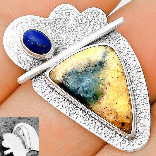 Blue Scheelite Turkey & Lapis Lazuli Pendant P-1338 SDP136087