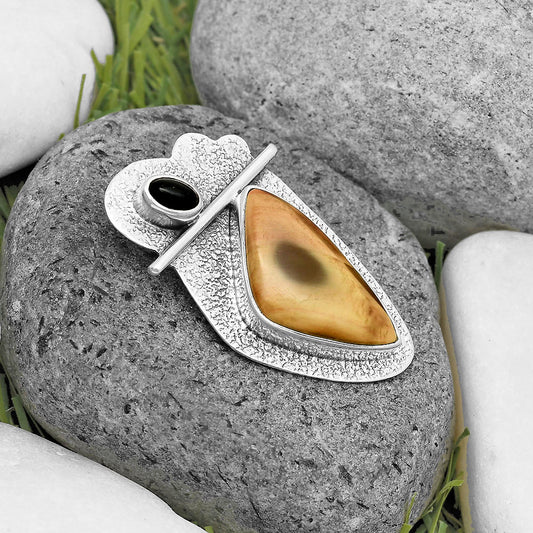 Imperial Jasper - Mexico & Black Onyx Pendant P-1338 SDP136096