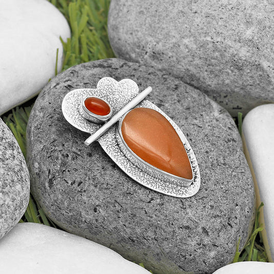 Natural Orange Aventurine & Carnelian Pendant P-1338 SDP136097