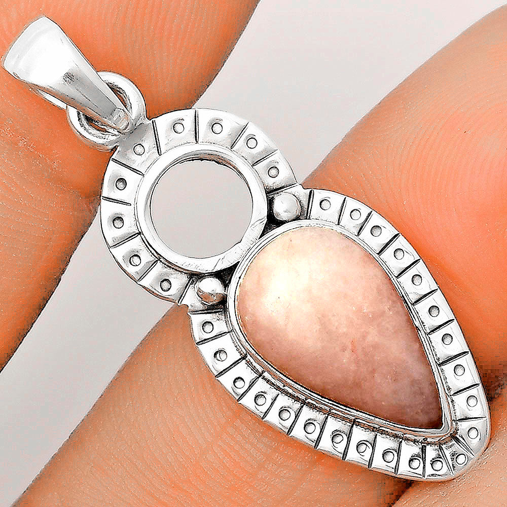 Natural Pink Scolecite Pendant P-1605 SDP136150