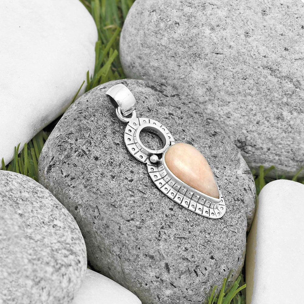 Natural Pink Scolecite Pendant P-1605 SDP136150