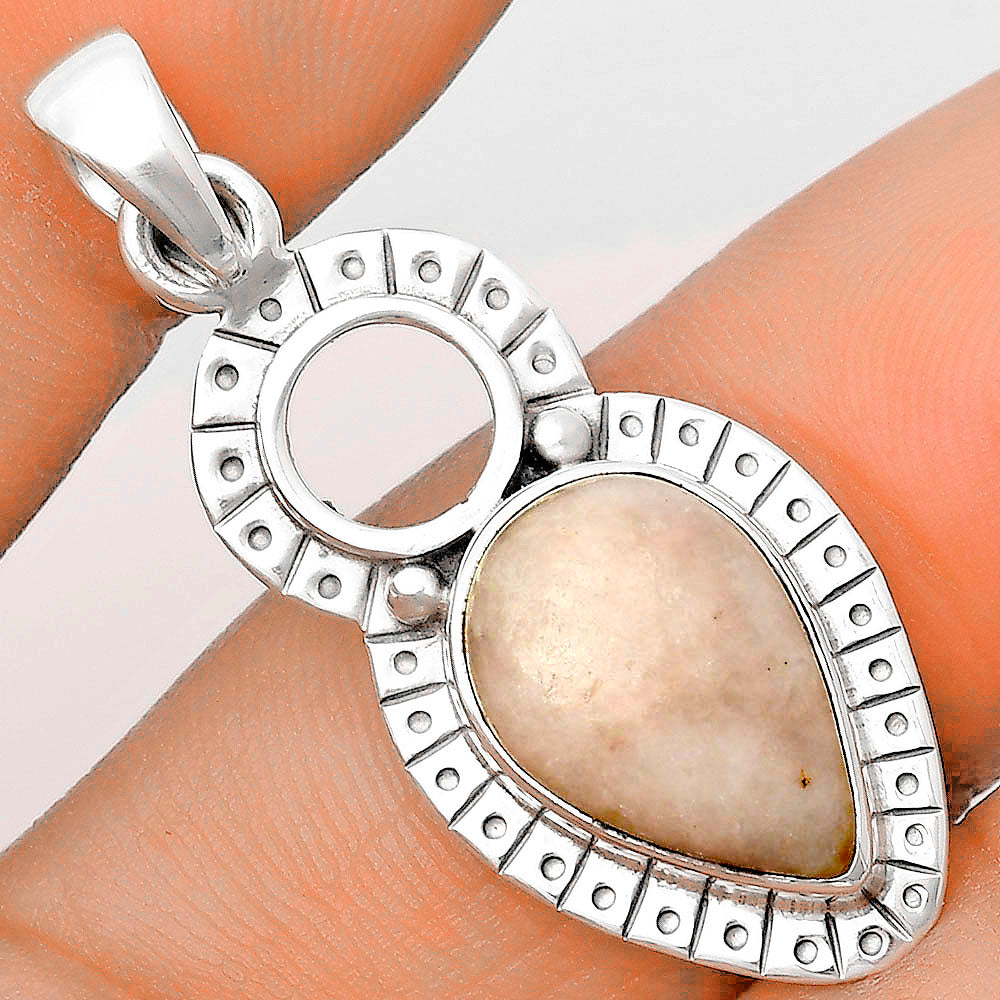 Natural Pink Scolecite Pendant P-1605 SDP136163