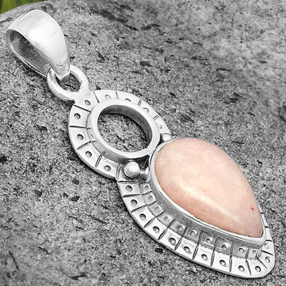 Natural Pink Scolecite Pendant P-1605 SDP136163
