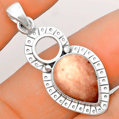 Natural Pink Scolecite Pendant P-1605 SDP136175