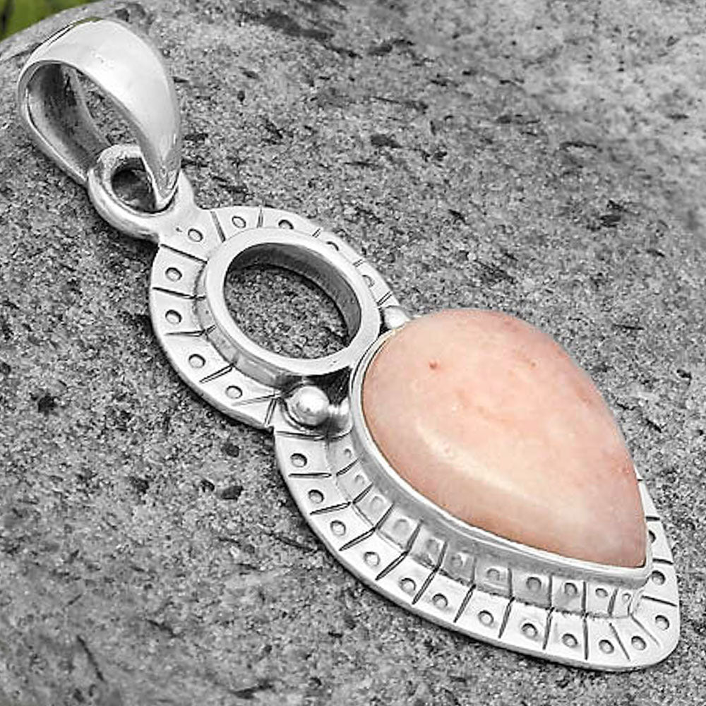 Natural Pink Scolecite Pendant P-1605 SDP136175