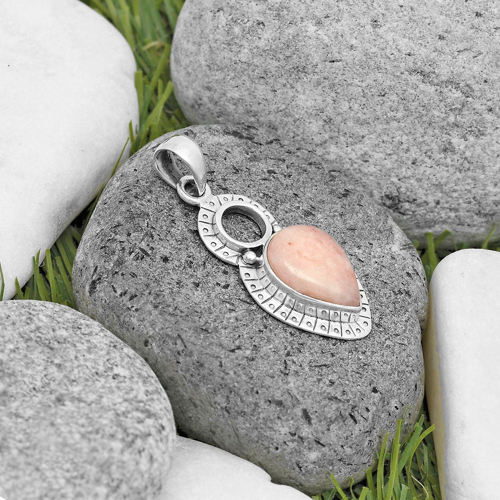 Natural Pink Scolecite Pendant P-1605 SDP136175