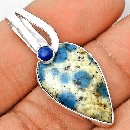 K2 Blue - Azurite In Quartz & Lapis Lazuli Pendant P-1606 SDP136205