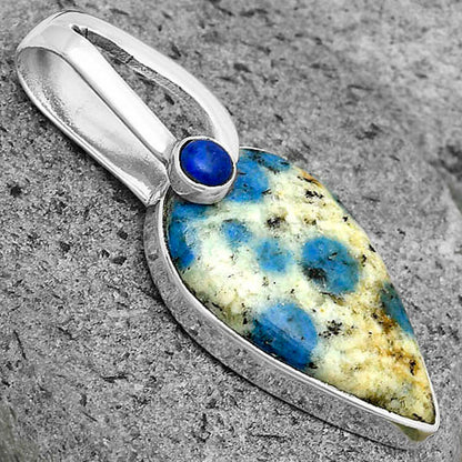 K2 Blue - Azurite In Quartz & Lapis Lazuli Pendant P-1606 SDP136205