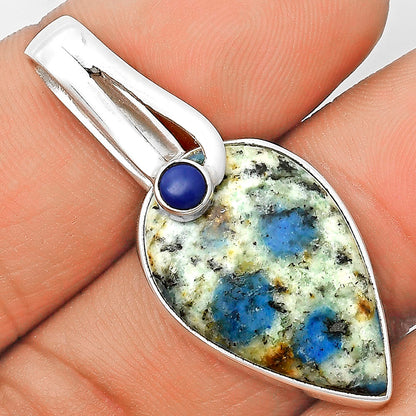 K2 Blue - Azurite In Quartz & Lapis Lazuli Pendant P-1606 SDP136206