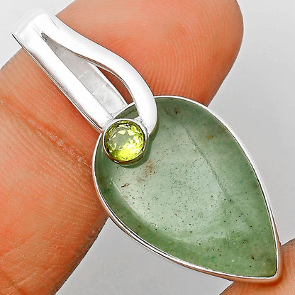 Natural Green Aventurine & Peridot Pendant P-1606 SDP136209