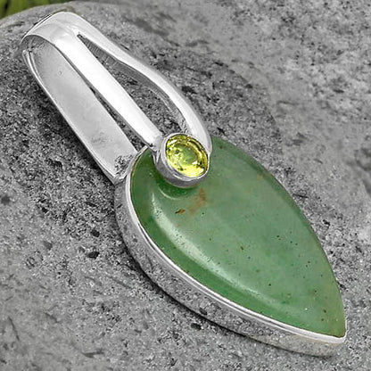 Natural Green Aventurine & Peridot Pendant P-1606 SDP136209