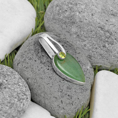 Natural Green Aventurine & Peridot Pendant P-1606 SDP136209
