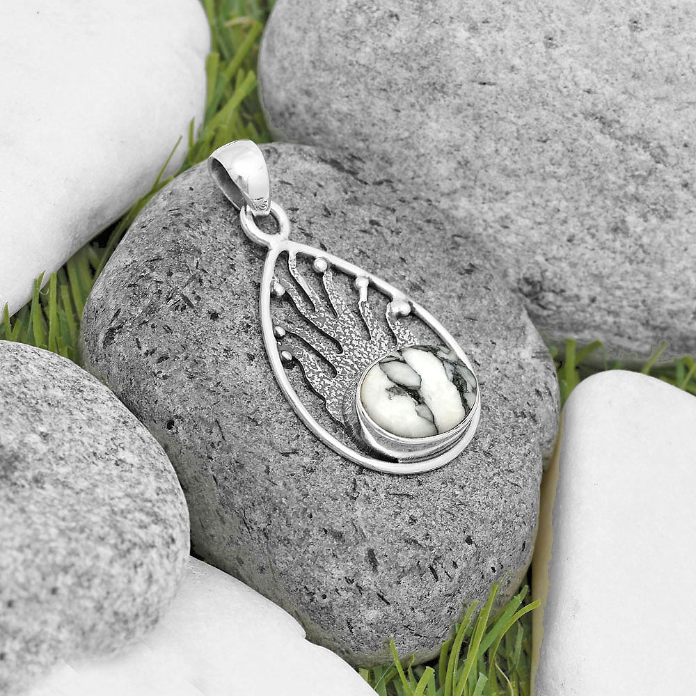 Natural Pinolith Stone Pendant P-1209 SDP136213