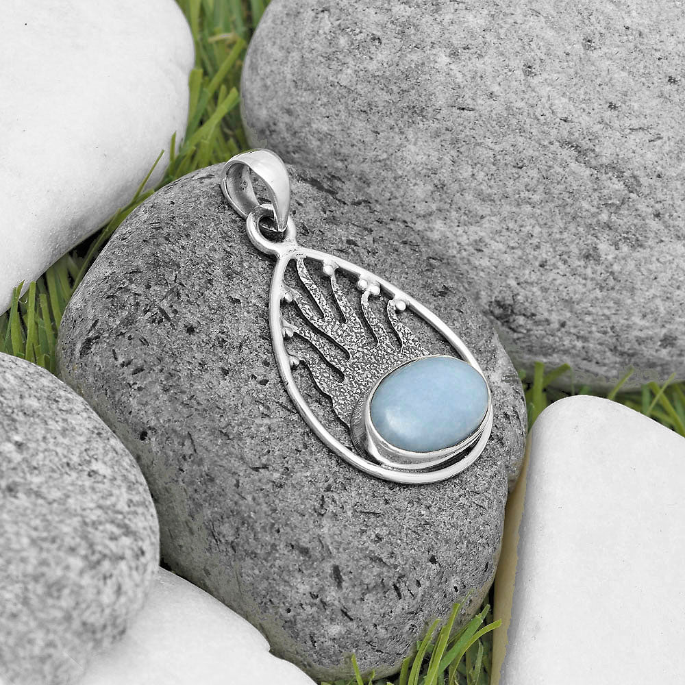 Natural Angelite Pendant P-1209 SDP136214