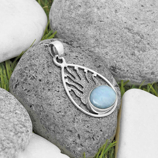 Natural Angelite Pendant P-1209 SDP136221