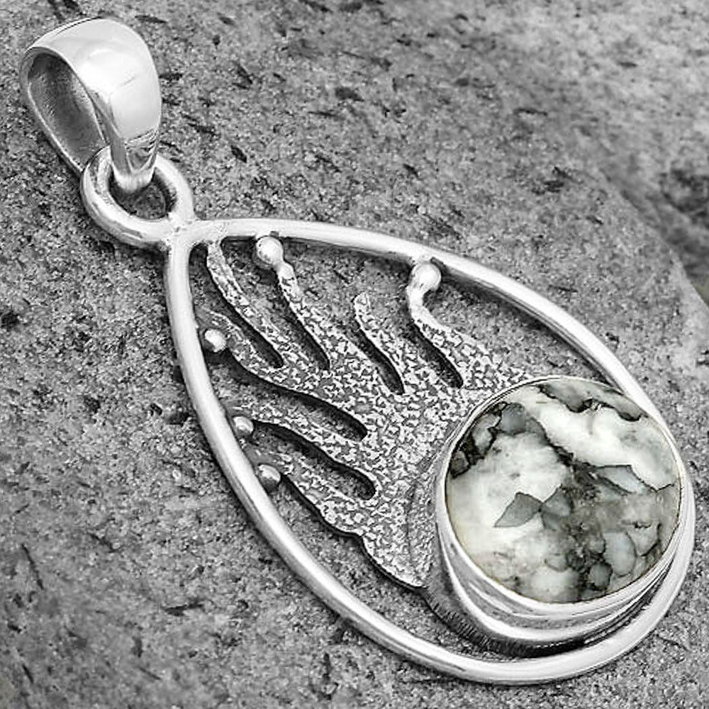 Natural Pinolith Stone Pendant P-1209 SDP136227