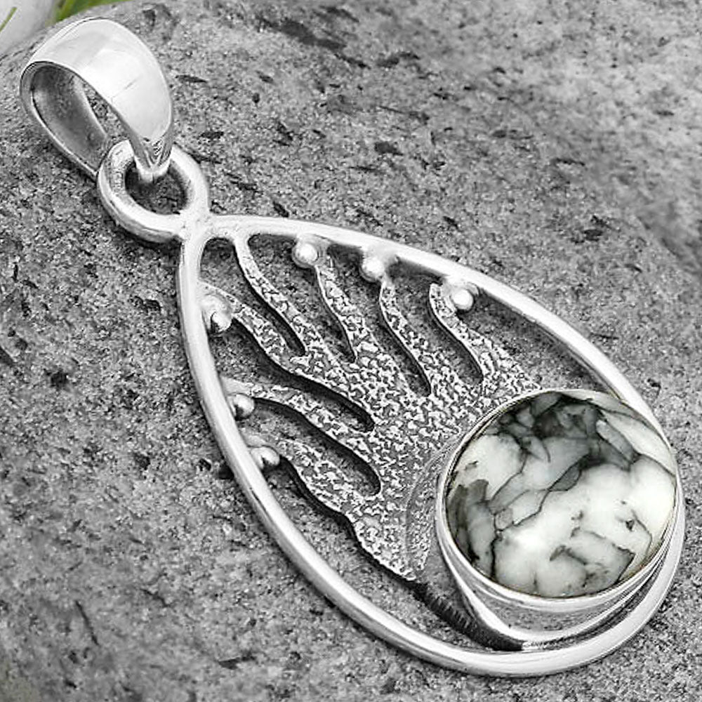 Natural Pinolith Stone Pendant P-1209 SDP136234