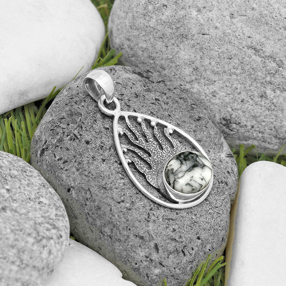 Natural Pinolith Stone Pendant P-1209 SDP136234