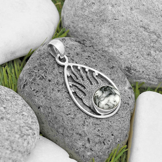 Natural Pinolith Stone Pendant P-1209 SDP136234