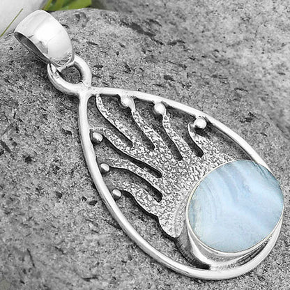 Natural Blue Lace Agate South Africa Pendant P-1209 SDP136237