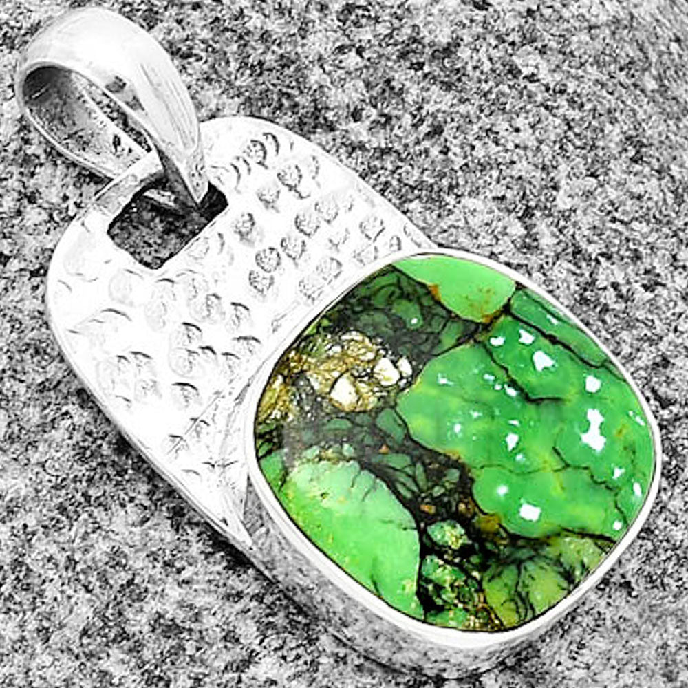 Natural Green Matrix Turquoise Pendant P-1106 SDP136330