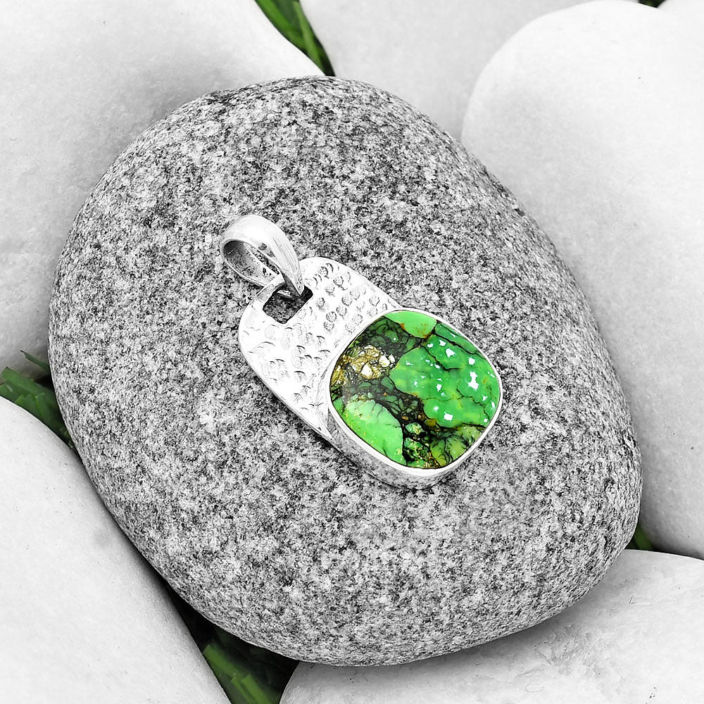 Natural Green Matrix Turquoise Pendant P-1106 SDP136330