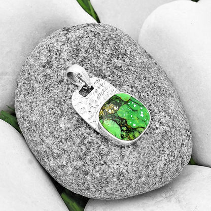 Natural Green Matrix Turquoise Pendant P-1106 SDP136330