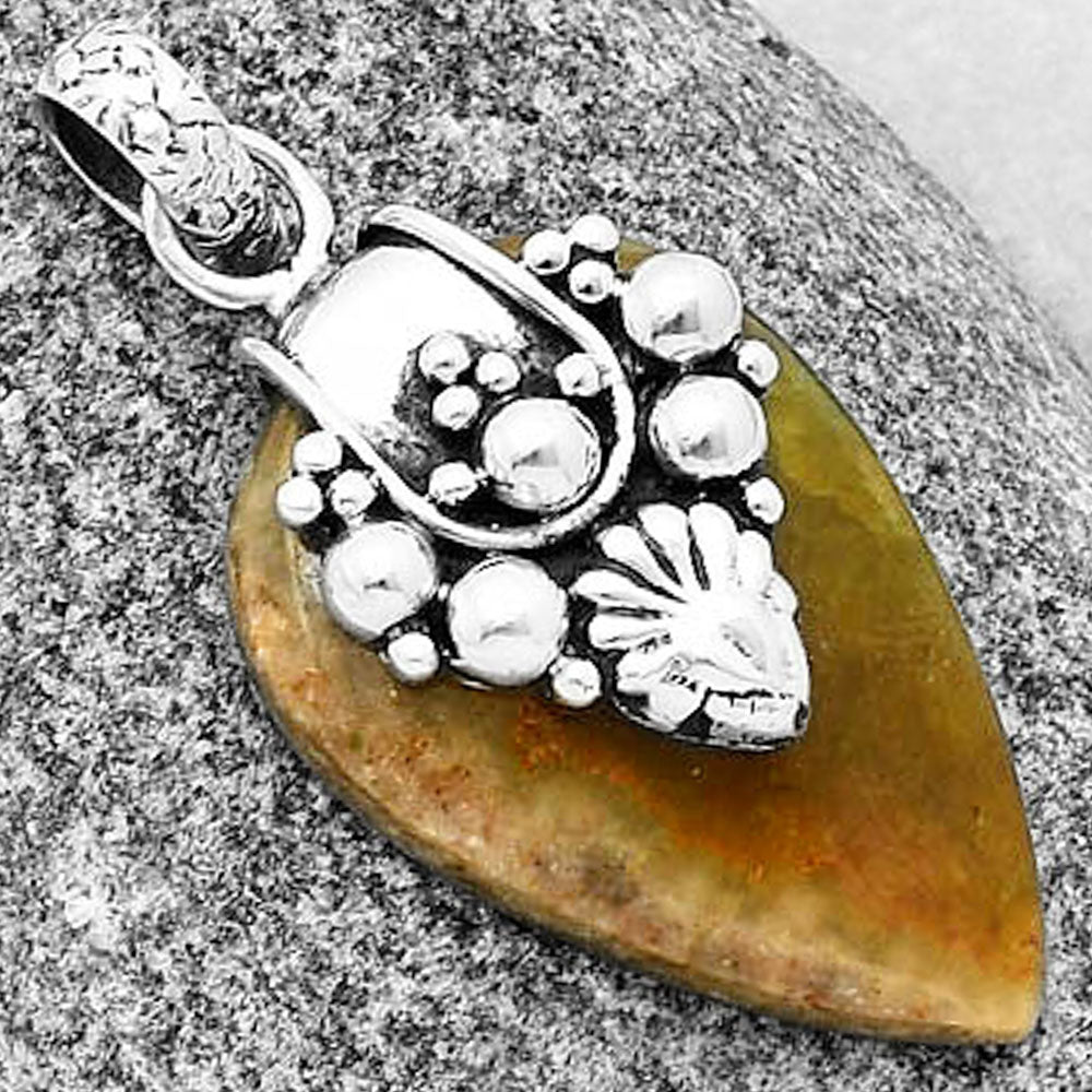 Natural Australian Prehnite Pendant P-1313 SDP136407