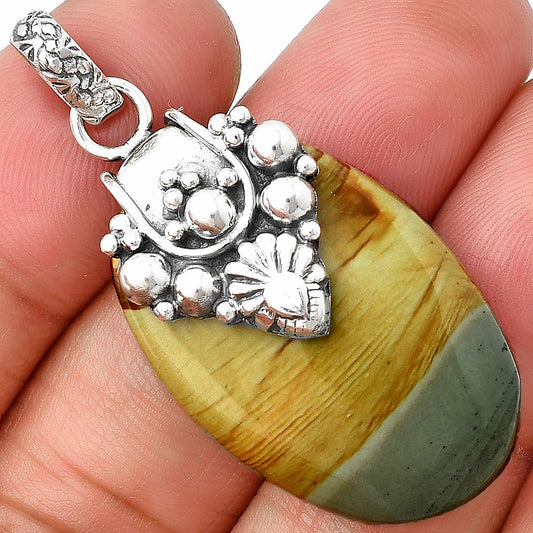 Natural Rocky Butte Picture Jasper Pendant P-1313 SDP136430