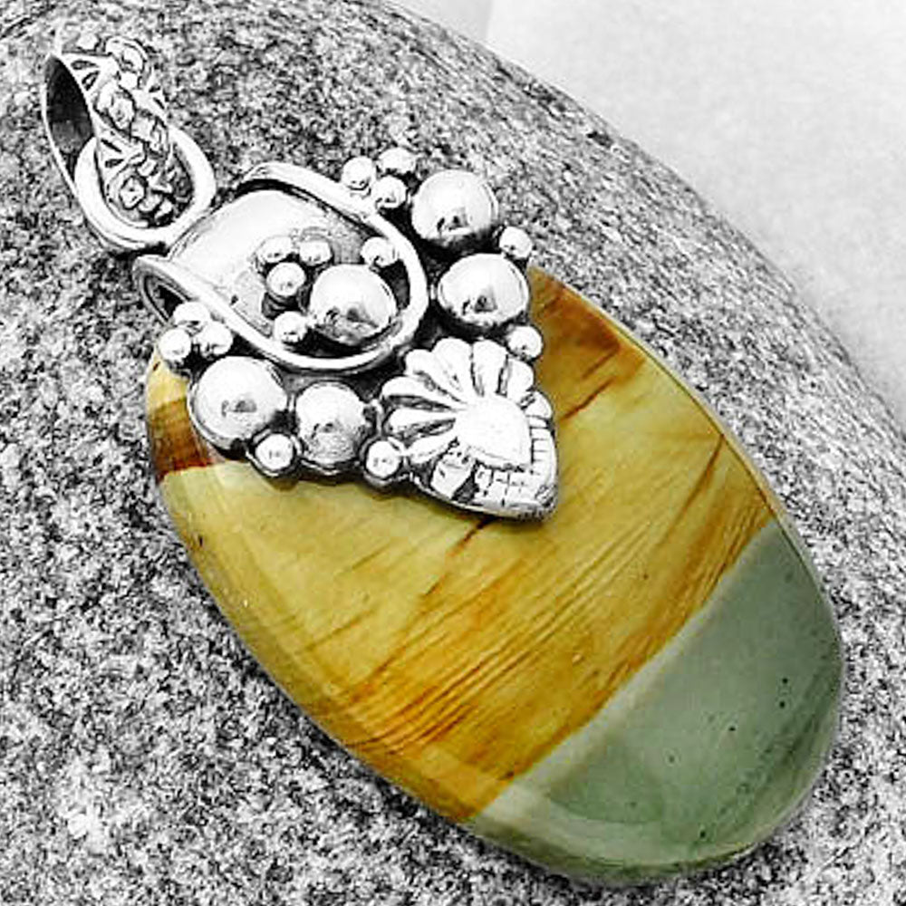 Natural Rocky Butte Picture Jasper Pendant P-1313 SDP136430