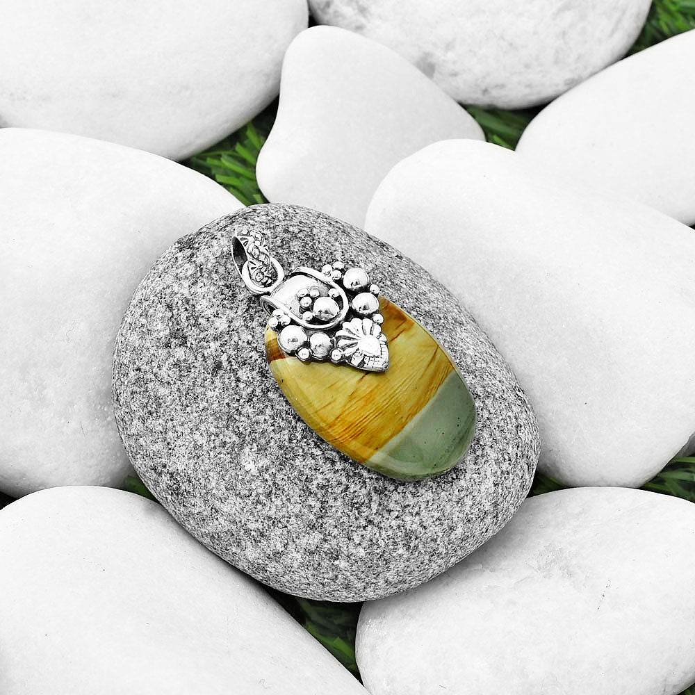 Natural Rocky Butte Picture Jasper Pendant P-1313 SDP136430